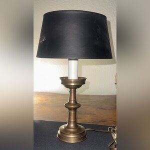 Neoclassical Brass Candlestick Table Lamp